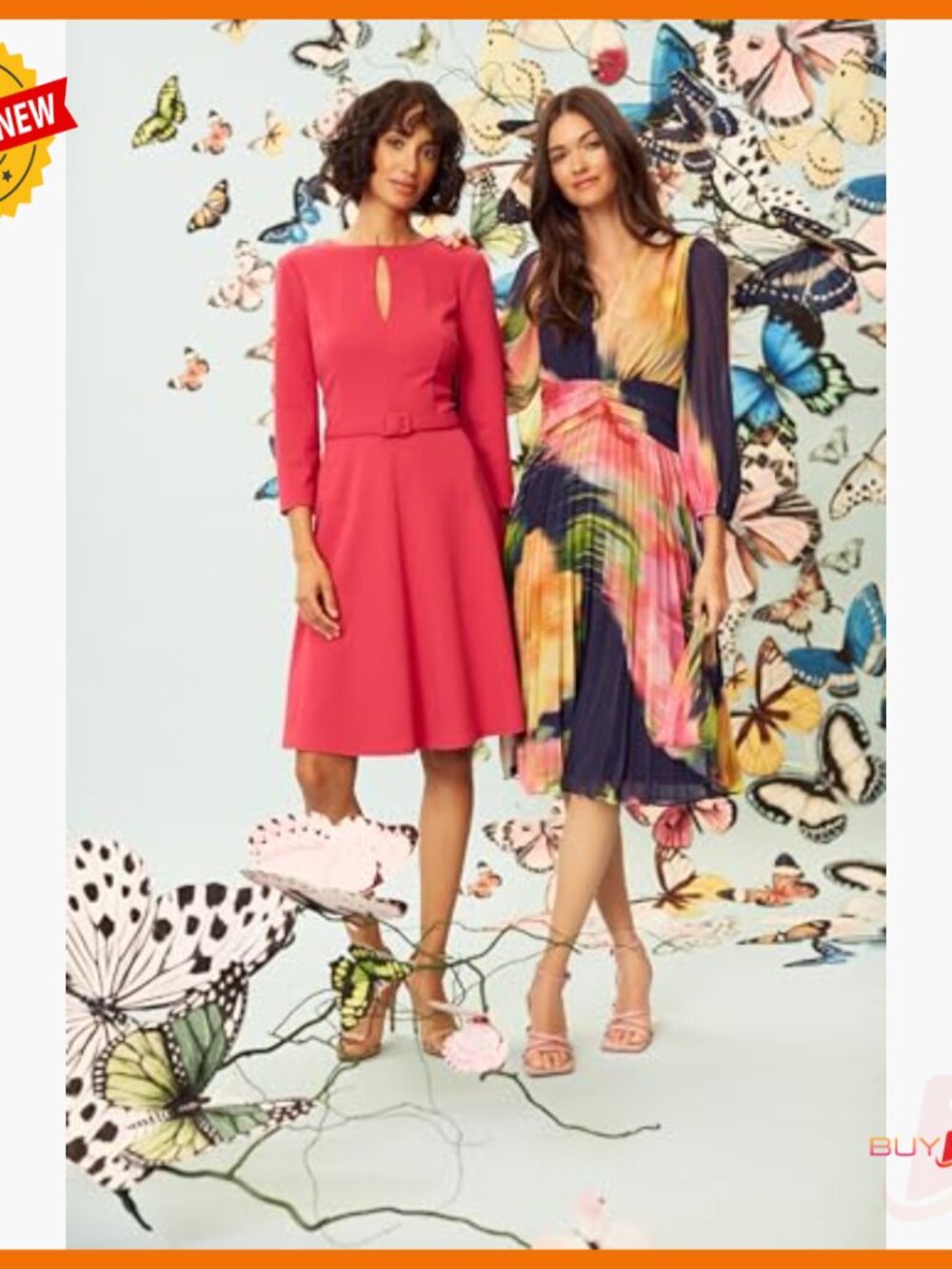 Long Sleeve Chiffon Empire Waist Dress, Formal Wedding Guest - Picture 4 of 7